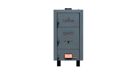 Centrale termice pe combustibil solid fara gazeificare - CAZAN DIN OTEL PE COMBUSTIBIL SOLID  CELSIUS COMBI 50-56 KW