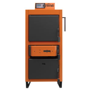 Centrale Termice si Cazane - Centrala termica pe lemne din otel cu gazeificare FERROLI CGF PRO 32(32KW) cu regulator