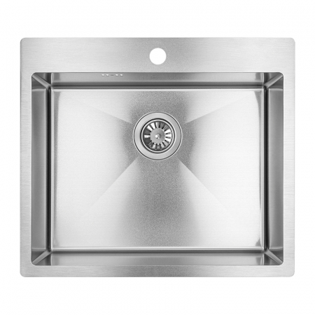 Chiuveta bucatarie inox - Chiuveta de bucatarie din inox Marmara , 59 x 51 cm, adancime 19 cm, incastrabila, Gri Crom