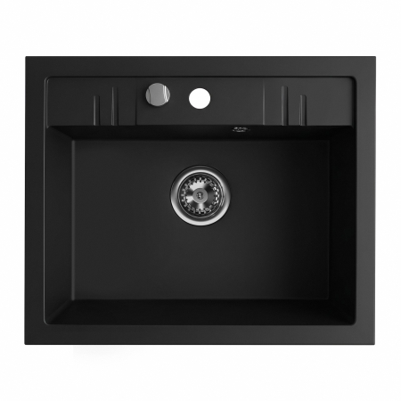 Amenajare bucatarie - Chiuvetă granit 1 cuvă 48 × 58 cm FERRO MEZZO II Negru Mat