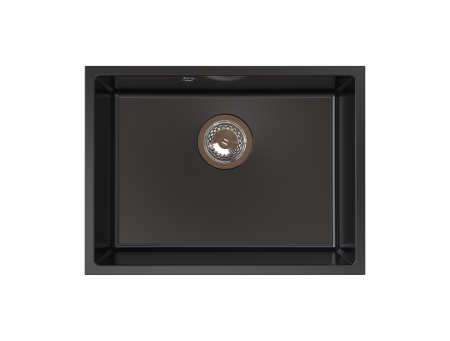 Amenajare bucatarie - Chiuvetă granit montaj sub blat, o cuvă, 40 × 54 cm FERRO STAMPO Negru Mat, adâncime cuvă 205 mm
