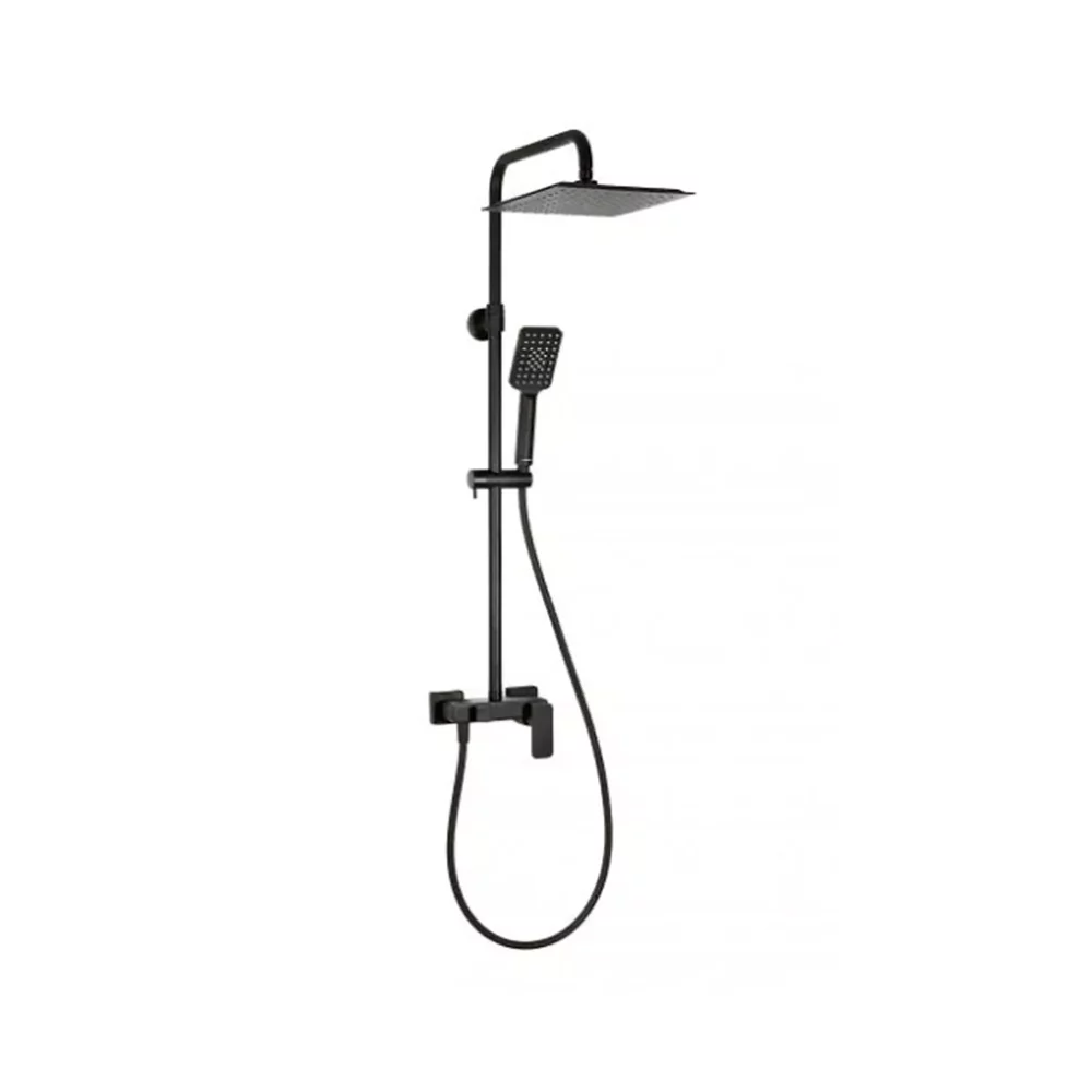 Seturi de Dus - Coloana dus cu baterie monocomanda cada,loft neagra