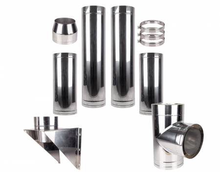 Cos de fum profesional KaminINOX Primo 5m D200mm 90G / Baza 0 [2]