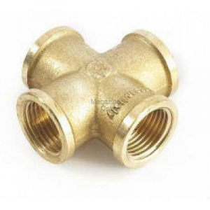 Instalatii apa/gaz/canalizare - Cruce alama 1/2"