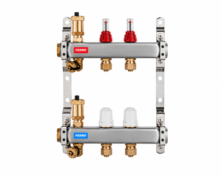 Distribuitoare - Distribuitor-colector cu debitmetre Ferro 2cai tip SN-RZP2S