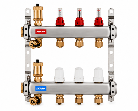 Distribuitoare - Distribuitor-colector cu debitmetre Ferro 3cai tip SN-RZP03S