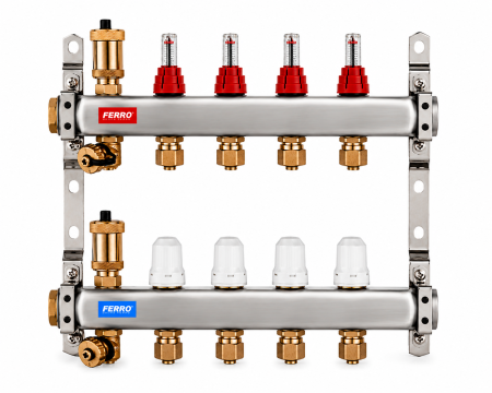 Distribuitoare - Distribuitor-colector cu debitmetre Ferro 4cai tip SN-RZP04S