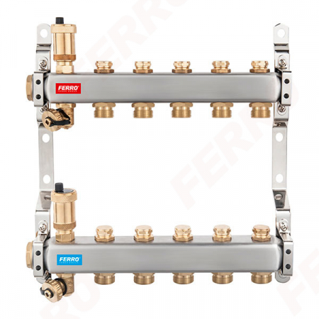 Radiatoare/Calorifere - Distribuitor-colector tip SN-ROU 1 cu 10 cai pentru calorifere si fara euroconi