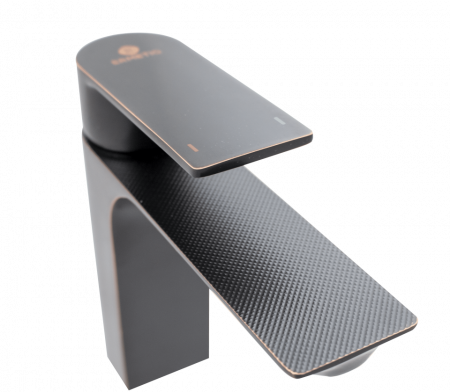 Baterie lavoar tip stalp design MODERN NEGRU [2]