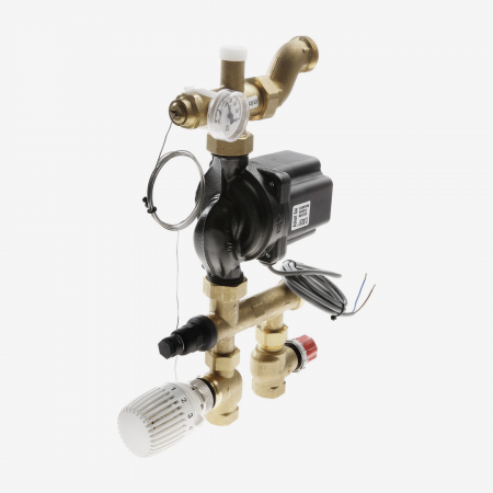 Grupuri de pompare si amestec - Grup amestec TECEfloor SLQ ES2C 15-60/130, pentru incalzire in pardoseala 1"
