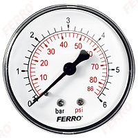 Centrale Termice si Cazane - Manometru axial FERRO M6306A 1/4''