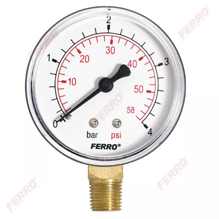 Centrale Termice si Cazane - Manometru radial FERRO M6304R 1/4''