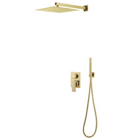 Seturi de Dus - Pachet baterie incastrata carre(baterie cada-dus+accesorii)auriu