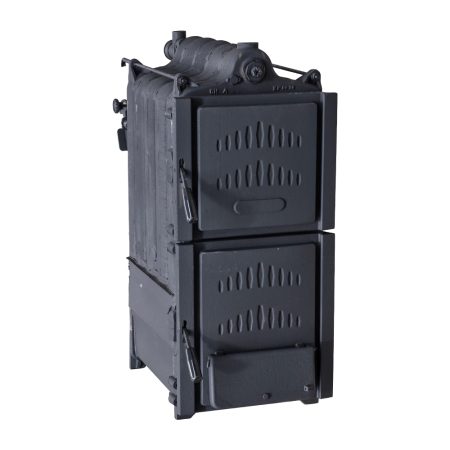 Pachet Cazan din FONTA pe combustibil solid HUNOR 38KW cu accesorii instalare si puffer 750L [2]