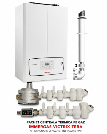 Pachet Centrale Termice - Pachet centrala termica pe gaz IMMERGAS VICTRIX TERA 28-32, kit evacuare si pachet instalare PPR