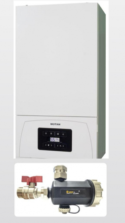 Centrale Termice si Cazane - Pachet centrala termica pe gaz in condensatie MOTAN CONDENS 050 24KW, kit evacuare si filtru antimagnetita