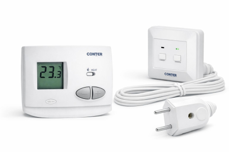 Termostate de Ambient - Pachet pentru instalare TERMOSTAT DE AMBIENT  CONTER CT3W wireless, neprogramabil