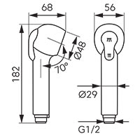 PARA DUS PT.BATERIE BUCATARIE - 2 FUNCTII FERRO CF0069 [1]