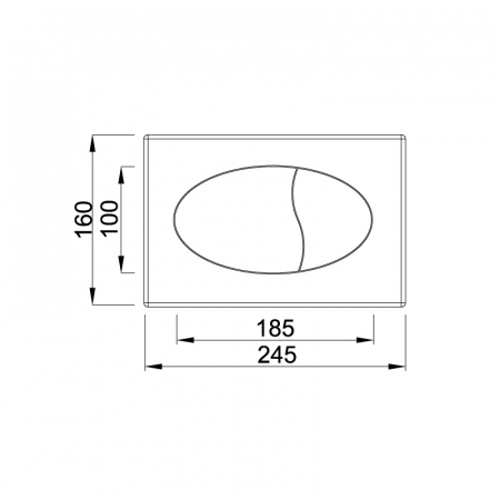 BUTON ACTIONARE DUBLU OVAL,ALB STYRON [1]
