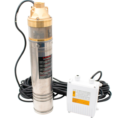 Instalatii apa/gaz/canalizare - Pompa submers de adancime cu panou com 1.1KW/88m ERMETIQ BAR-4SKM150A