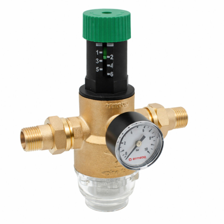 Instalatii apa/gaz/canalizare - Reductor presiune apa cu manometru 1/2" ERMETIQ RB-NRP12D