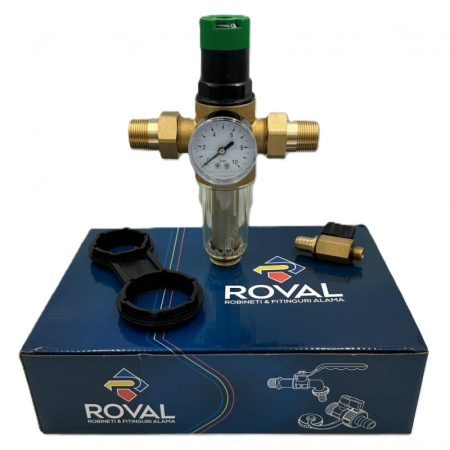 Reductor presiune apa cu manometru 1/2" ROVAL [1]