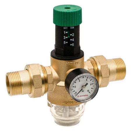 Piese hidrofor - Reductor presiune apa cu manometru 1" ERMETIQ RB-NRP11D