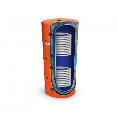 Puffer 2 serpentine - REZERVOR DE ACUMULARE, CU 2 SERPENTINE, 3000 LITRI, DN1100, CU IZOLATIE, CELSIUS