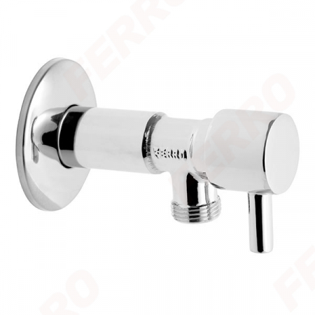 Instalatii apa/gaz/canalizare - Robinet coltar cu cartus ceramic si maneta metalica FERRO Z1212C D.1/2"x1/2"