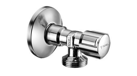 Instalatii apa/gaz/canalizare - Robinet coltar Schell Comfort, alama cromata, filet exterior, 1/2" x 3/4"