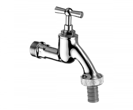 Instalatii apa/gaz/canalizare - Robinet dublu servici Schell, racord rapid, alama, filet exterior, 1/2"