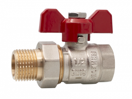 Instalatii apa/gaz/canalizare - Robinet sferic tip fluture cu olandez 1/2"MF