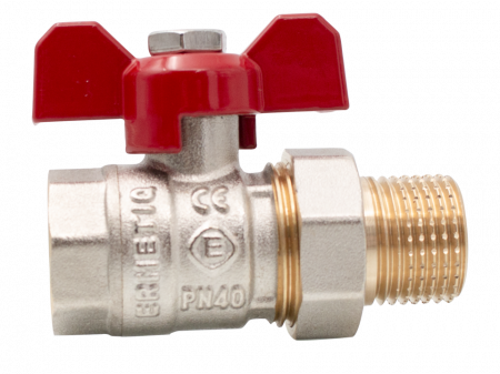 Instalatii apa/gaz/canalizare - Robinet sferic tip fluture cu olandez 3/4"MF