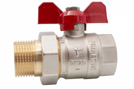 Instalatii apa/gaz/canalizare - Robinet sferic tip fluture cu olandez 3/4"MF