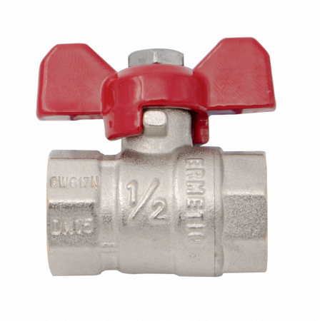 Instalatii apa/gaz/canalizare - Robinet tip fluture alama 1/2" FF