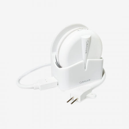 Incazire in Pardoseala - Senzor de apa / inundatie smart / inteligent Salus WLS600, Wi-Fi, alimentare baterii, alb