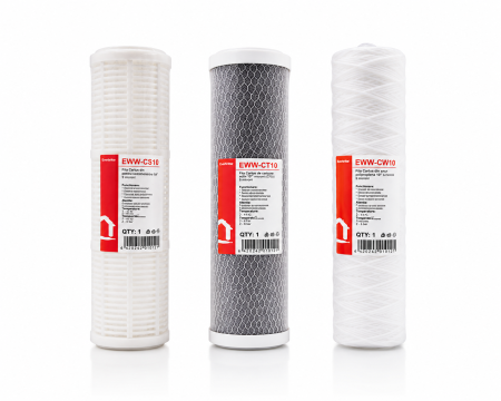 Cartuse ( Rezerve filtre apa) - Set 3 cartuse filtrante pentru filtru 10''(Bumbac,carbune,sita) Ermetiq