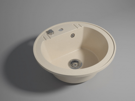 Set Chiuveta bucatarie Ferro Mezzo II 1 Cuva Rotunda 51 cm si Baterie Ferro FREYA stativa bucatarie BFR42S [2]