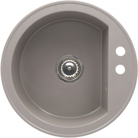 Set chiuveta bucatarie granit CASA BLANCA RONDO cu 1 cuva 51cm GRI+baterie GREY4H [1]