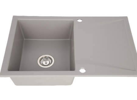Set chiuveta CASA BLANCA NERA 1 cuva si picurator 790X500 GRI+Baterie ER-YX208G [2]
