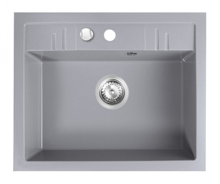 Set Chiuveta Ferro Mezzo II 1 Cuva 580 x 480 mm GRI si Baterie Ferro Lugio BLG4 Crom [2]