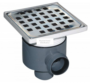Sifon pard cu o intrare laterala Ø40, o iesire verticala Ø50 si înaltator inox [1]