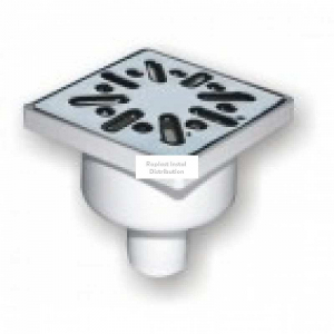 Instalatii apa/gaz/canalizare - Sifon pardoseala 100x100 cu gratar inox si iesire verticala Ø32