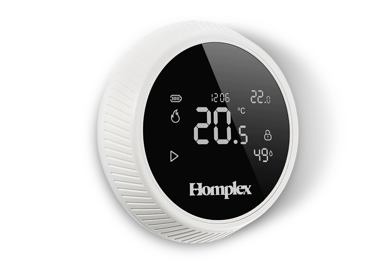 Termostate de Ambient - Termostat ambiental programabil inteligent Homplex NX1 cu control de la distanță, Cream White
