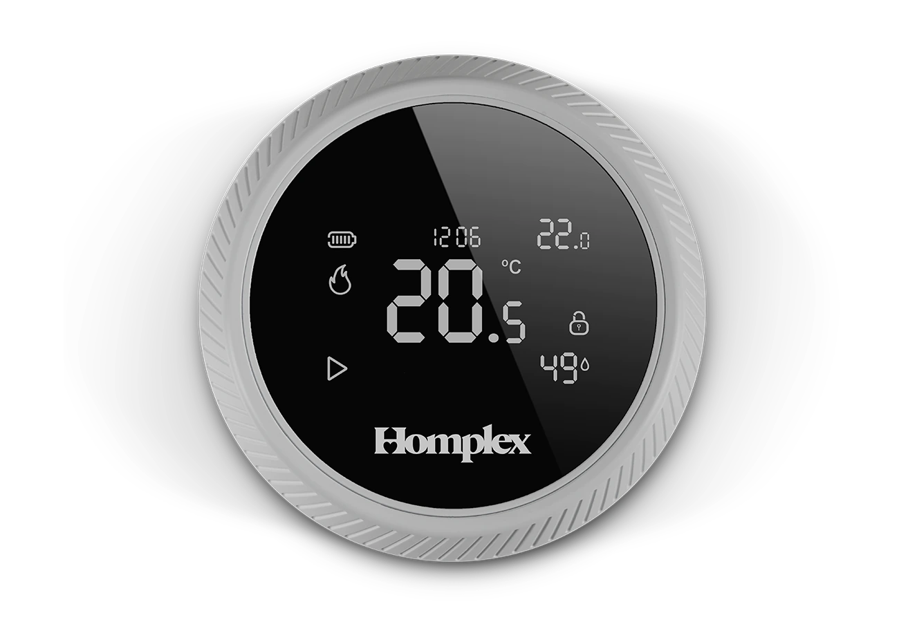 Termostate de Ambient - Termostat ambiental programabil inteligent Homplex NX1 cu control de la distanță, Graphite Gray