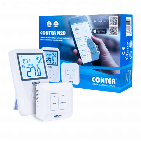 Termostate de Ambient - TERMOSTAT DE AMBIENT CONTROLABIL PRIN INTERNET CONTER N20