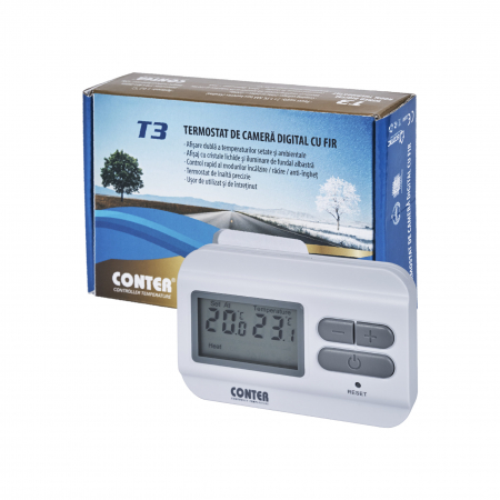 Termostat de ambient electronic digital cu fir neprogramabil CONTER T3 [1]