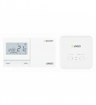 Termostate de Ambient - TERMOSTAT DE CAMERA PROGRAMABIL FARA FIR ALB ENGO E901-RF