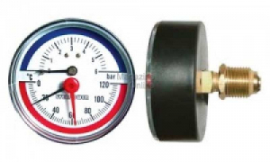 Termomanometre si manometre - Thermomanometru 6 Bar, orizontal