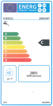 Boiler termoelectric Ferroli Calypso 200 VMT - 200 litri [1]